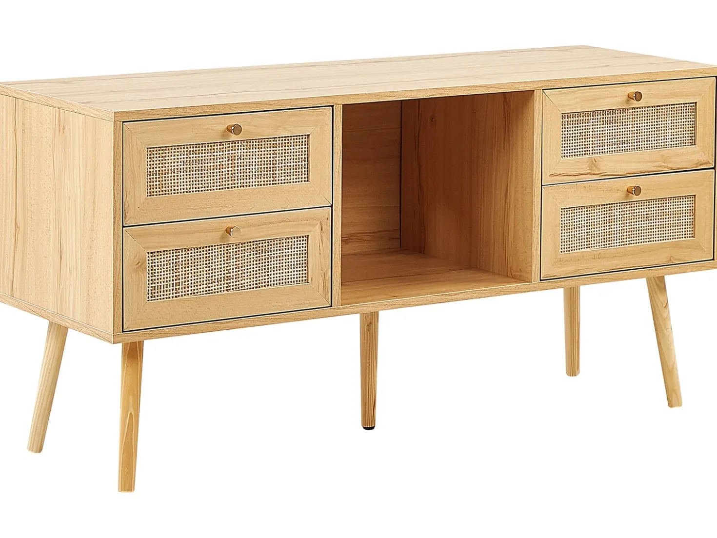 Mobile TV PEROTE Rattan Marrone chiaro