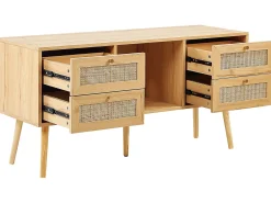 Mobile TV PEROTE Rattan Marrone chiaro