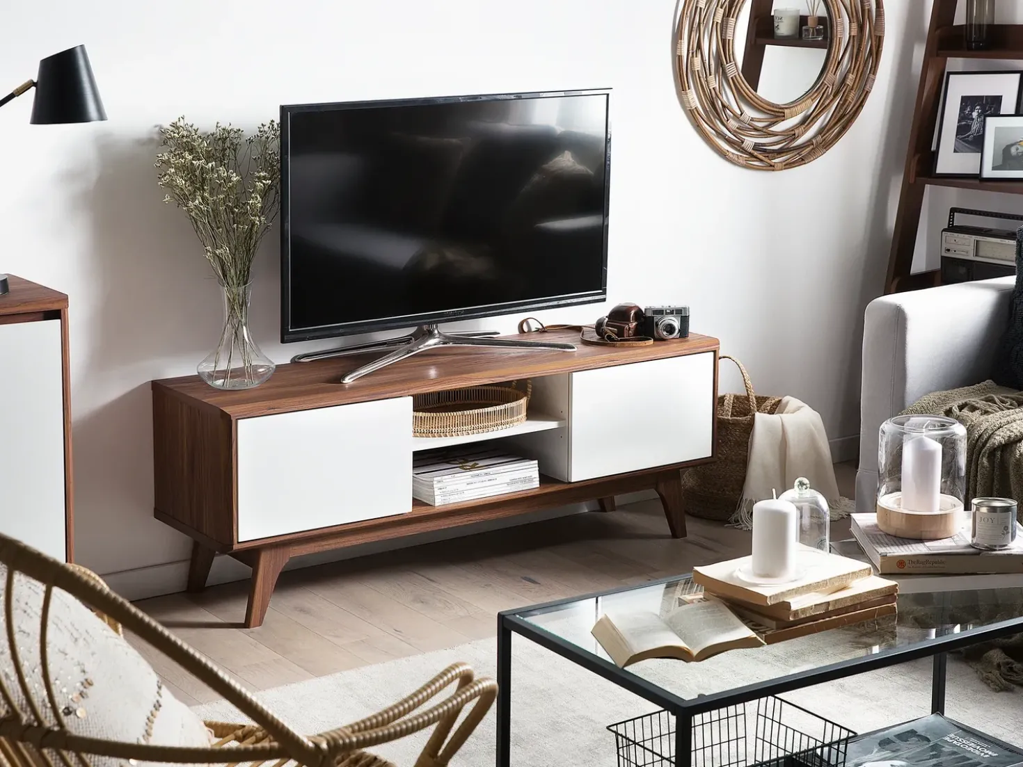 Mobile TV ROCHESTER Marrone/Bianco