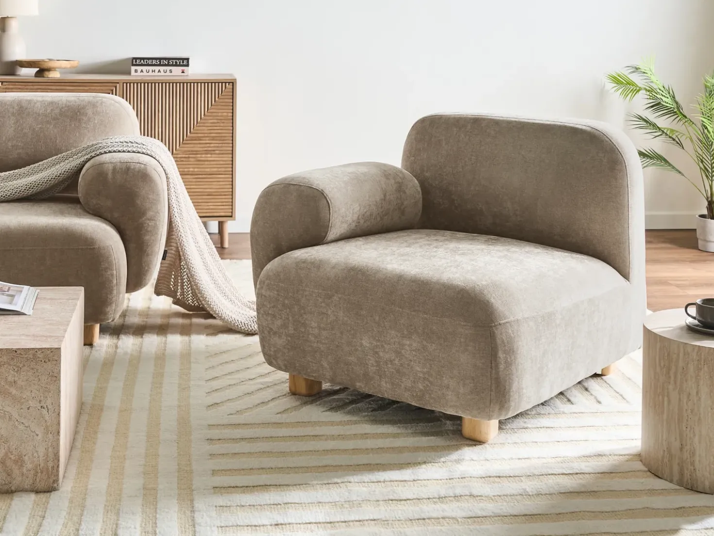 Modulo Angolare AMLI Tessuto Beige Lato destro