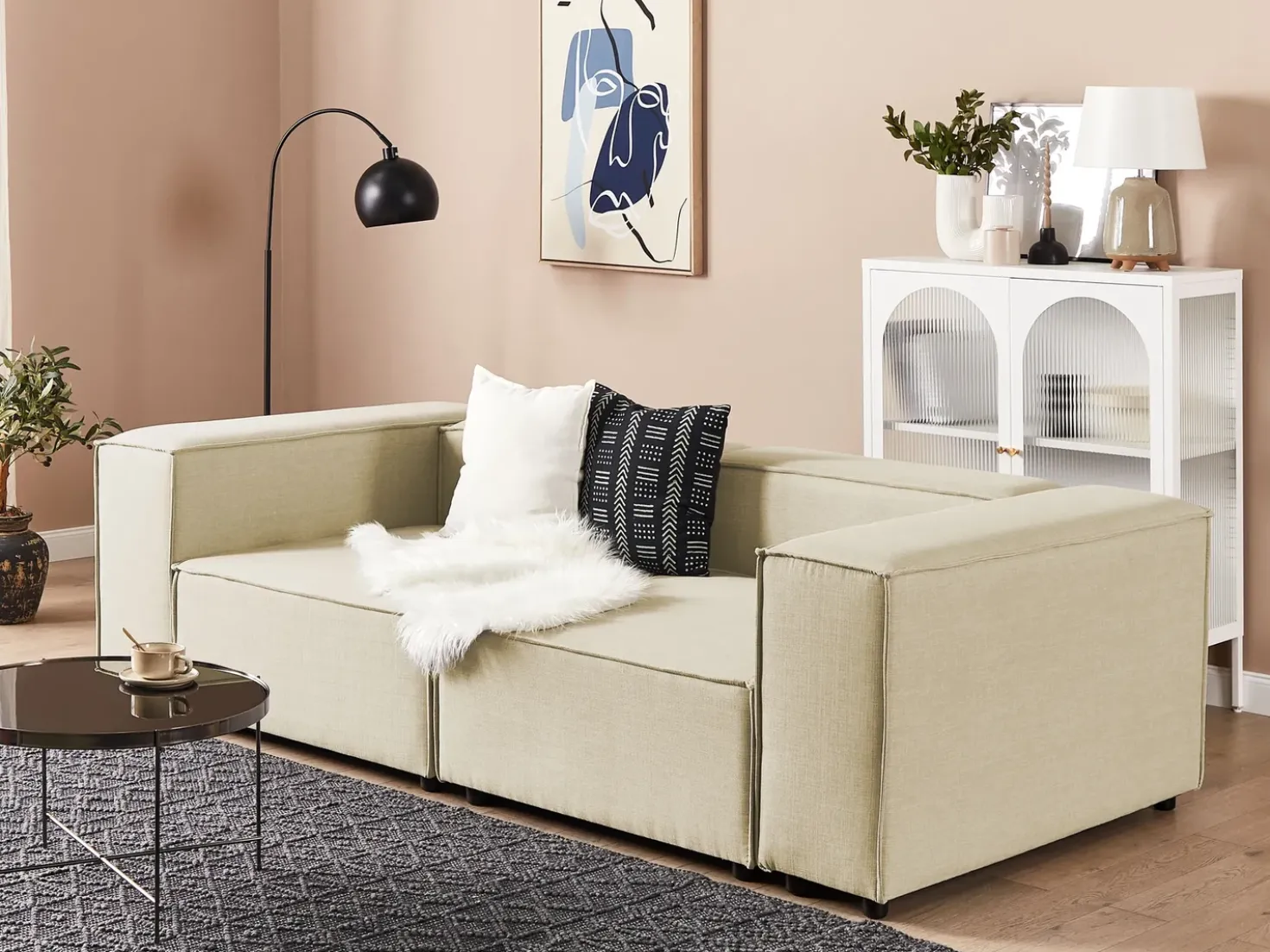 Modulo Angolare APRICA Lino sintetico Beige