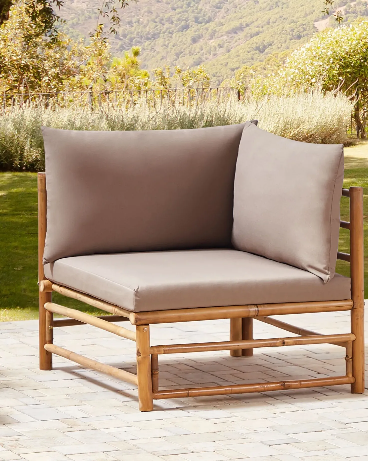 Modulo angolare da giardino CERRETO Bambù Tortora