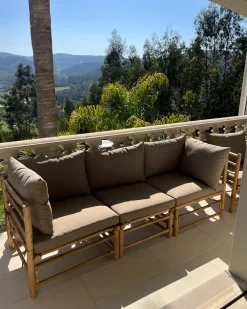 Modulo angolare da giardino CERRETO Bambù Tortora