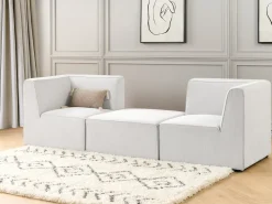Modulo Angolare LEMVIG Velluto a coste Bianco sporco