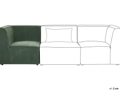 Modulo Angolare LEMVIG Velluto a coste Verde