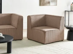Modulo Angolare LEMVIG Velluto a coste Beige sabbia Lato Sinistro