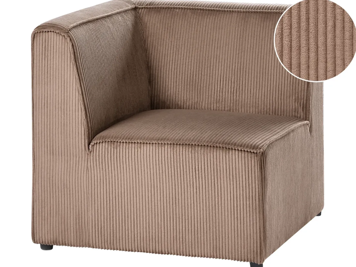 Modulo Angolare LEMVIG Velluto a coste Beige sabbia Lato Sinistro