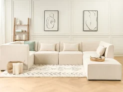 Modulo Angolare LEMVIG Velluto a coste Beige chiaro