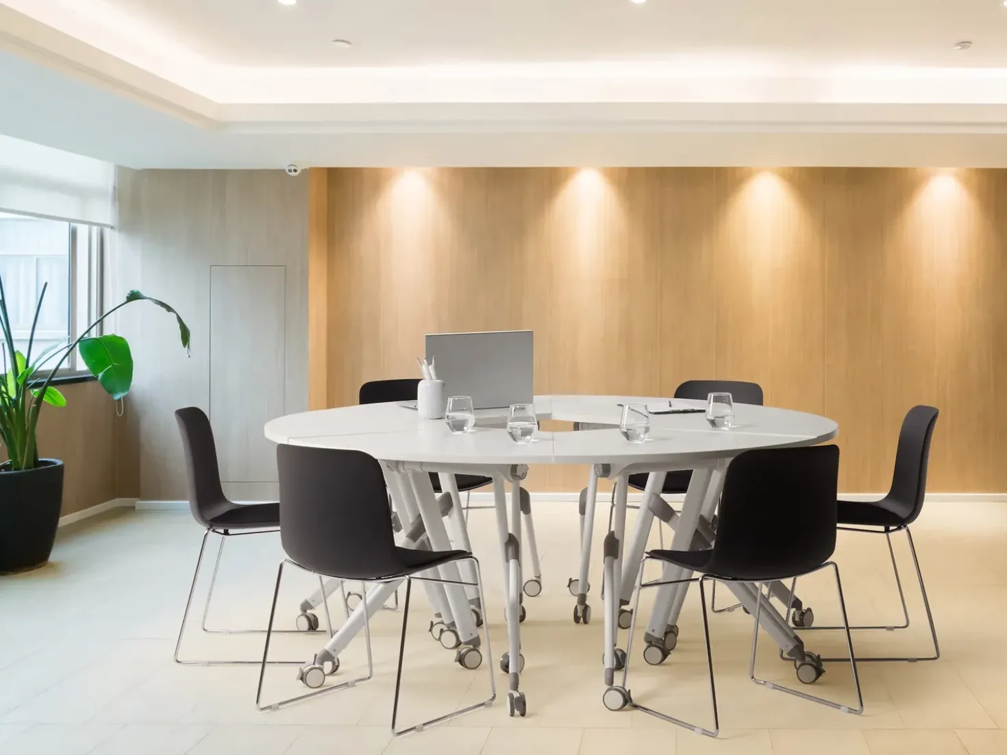 Modulo scrivania angolare pieghevole BENDI Bianco 90 cm 64 cm