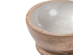 Mortaio e pestello QENA Legno di mango Marrone/Bianco