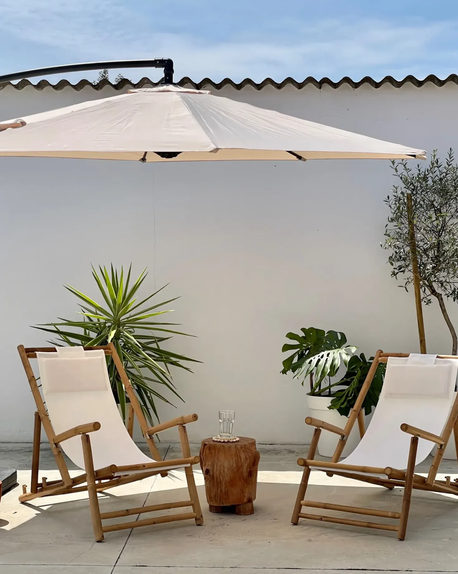 Ombrellone a sbalzo 300 cm RAVENNA Beige chiaro
