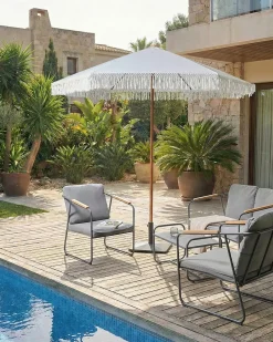 Ombrellone da esterno 258 cm MURASA Bianco