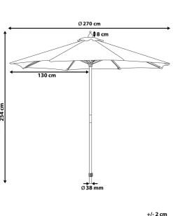 Ombrellone da esterno 270 cm TOSCANA Blu marino
