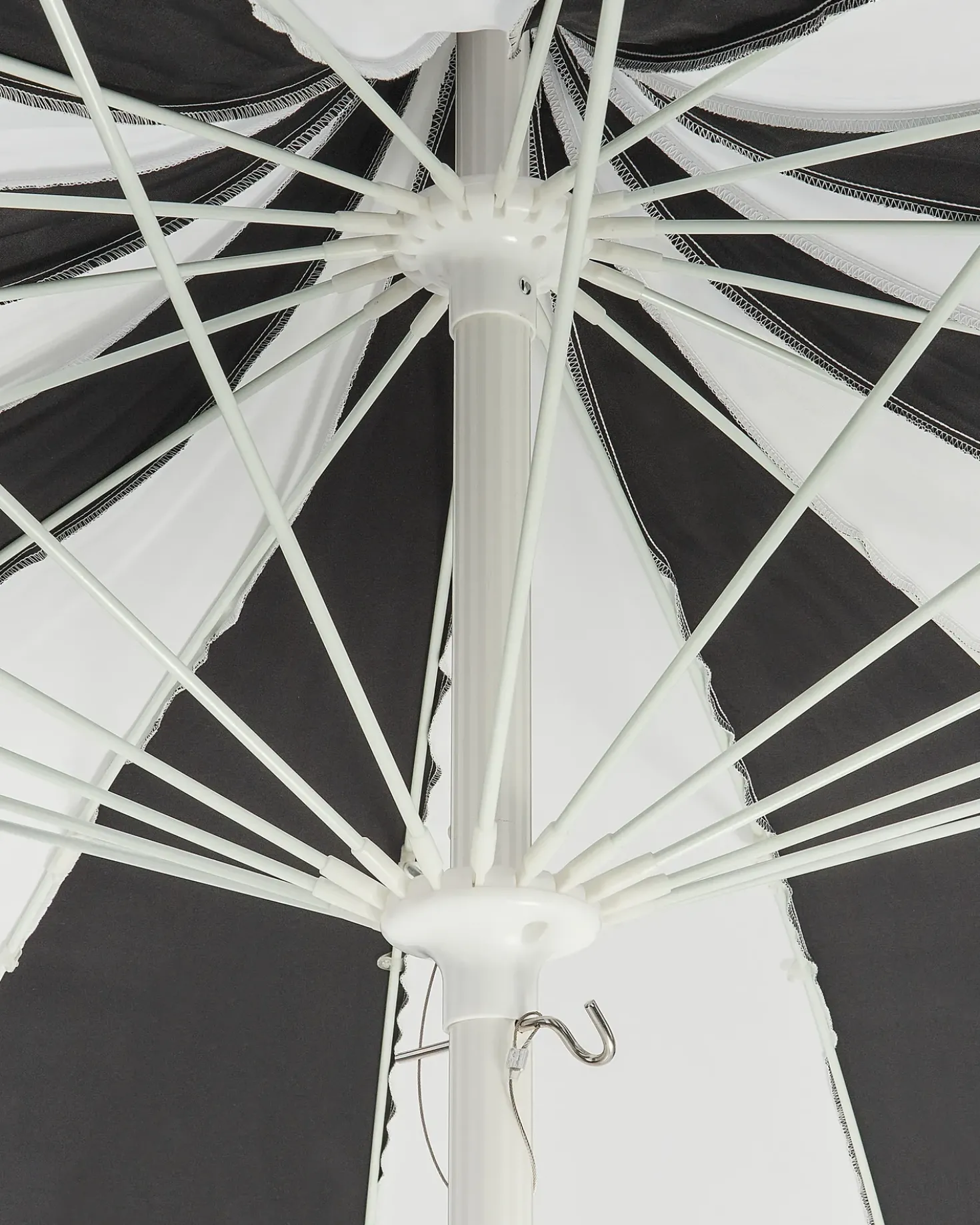 Ombrellone da esterno 245 cm MINOA Nero/Bianco