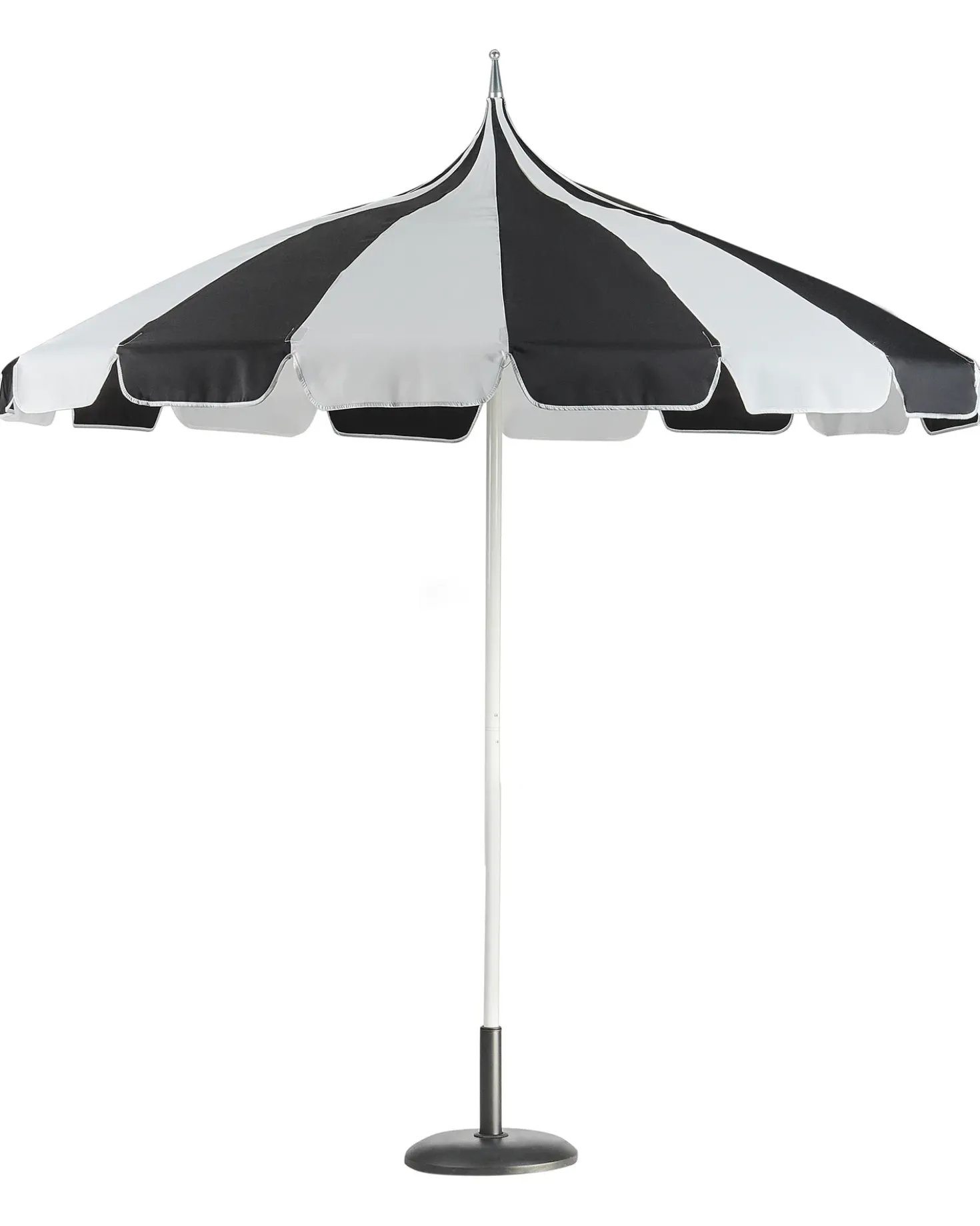 Ombrellone da esterno 245 cm MINOA Nero/Bianco
