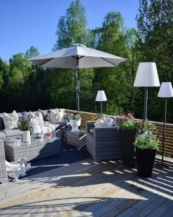 Ombrellone da esterno 270 cm VARESE Grigio scuro