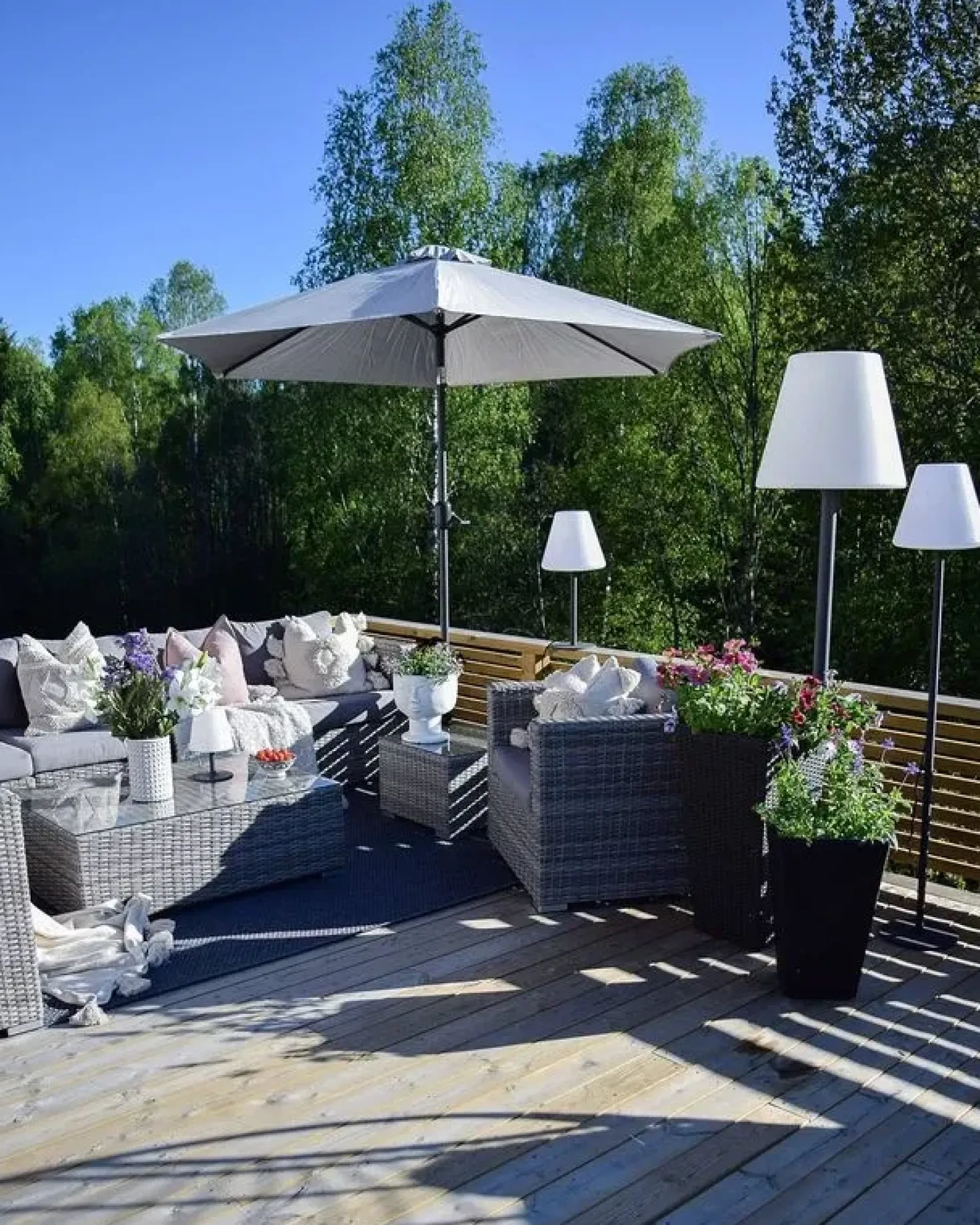 Ombrellone da esterno 270 cm VARESE Grigio scuro
