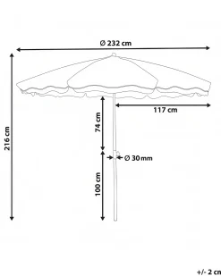 Ombrellone da esterno 232 cm SESTRIERE Beige