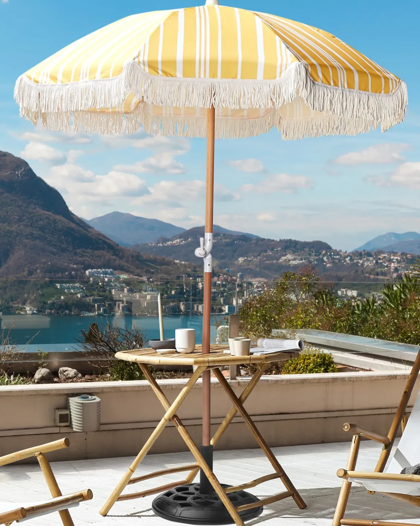 Ombrellone da giardino 150 cm MONDELLO Giallo