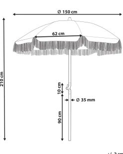 Ombrellone da giardino 150 cm MONDELLO Verde