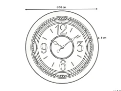 Orologio da parete ALBOI 55 cm Nero
