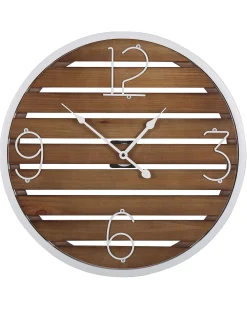 Orologio da parete ARRIAGA 50 cm Legno di abete Marrone scuro