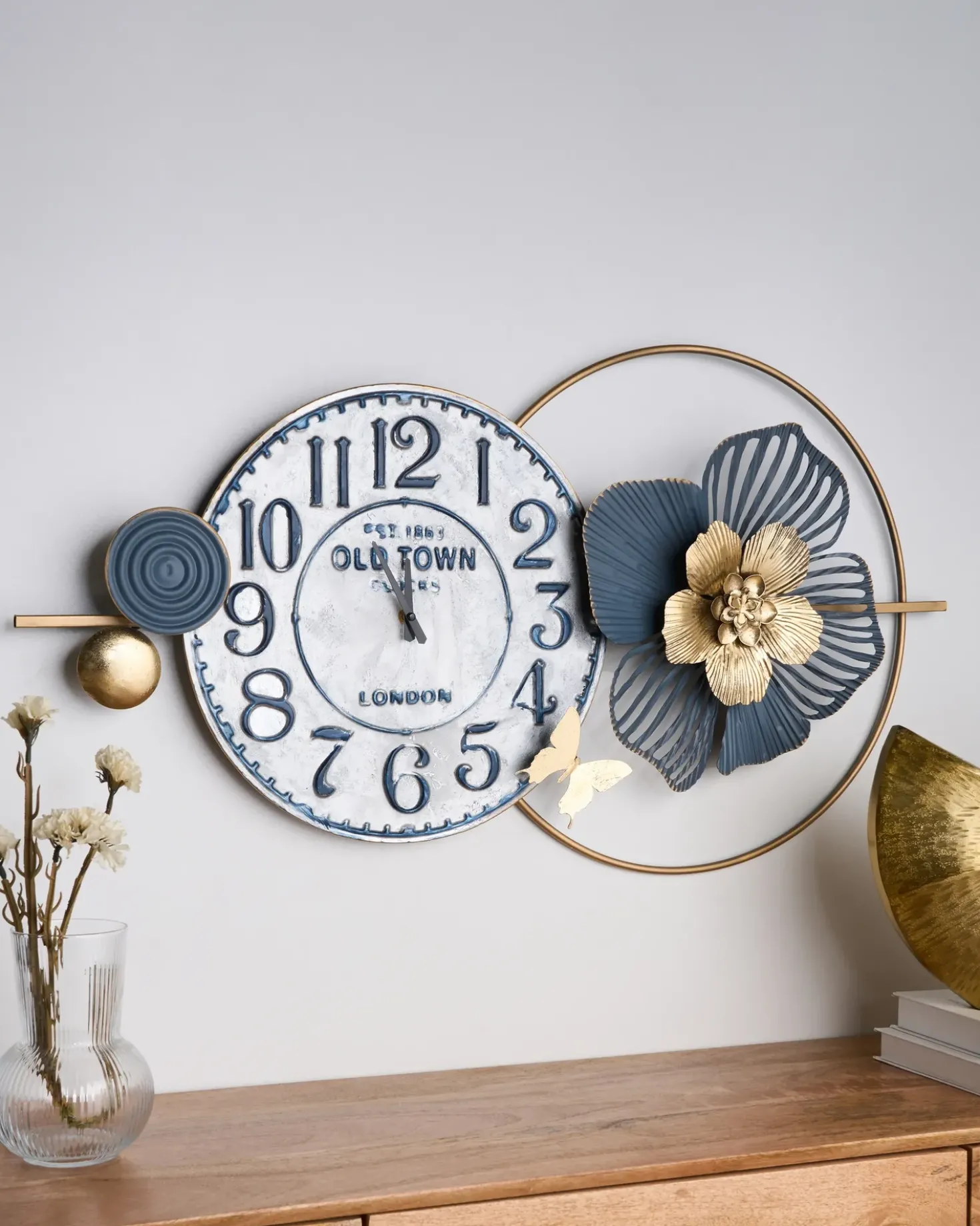 Orologio da parete BERKERIUM 90 cm Metallo Blu