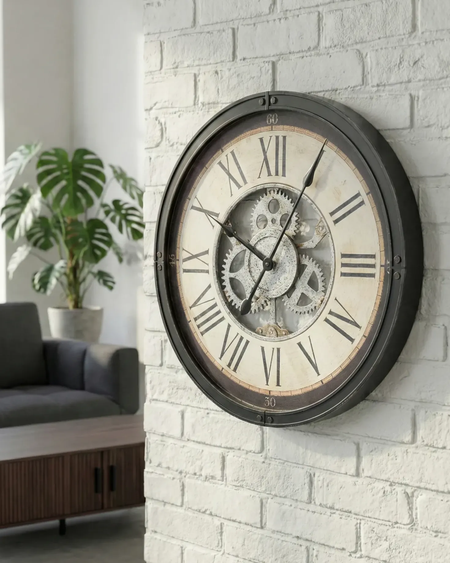 Orologio da parete BORNOS 50 cm Nero