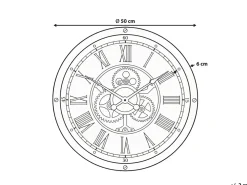 Orologio da parete BORNOS 50 cm Nero