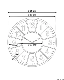 Orologio da parete BOSWIL 59 cm Metallo Multicolore