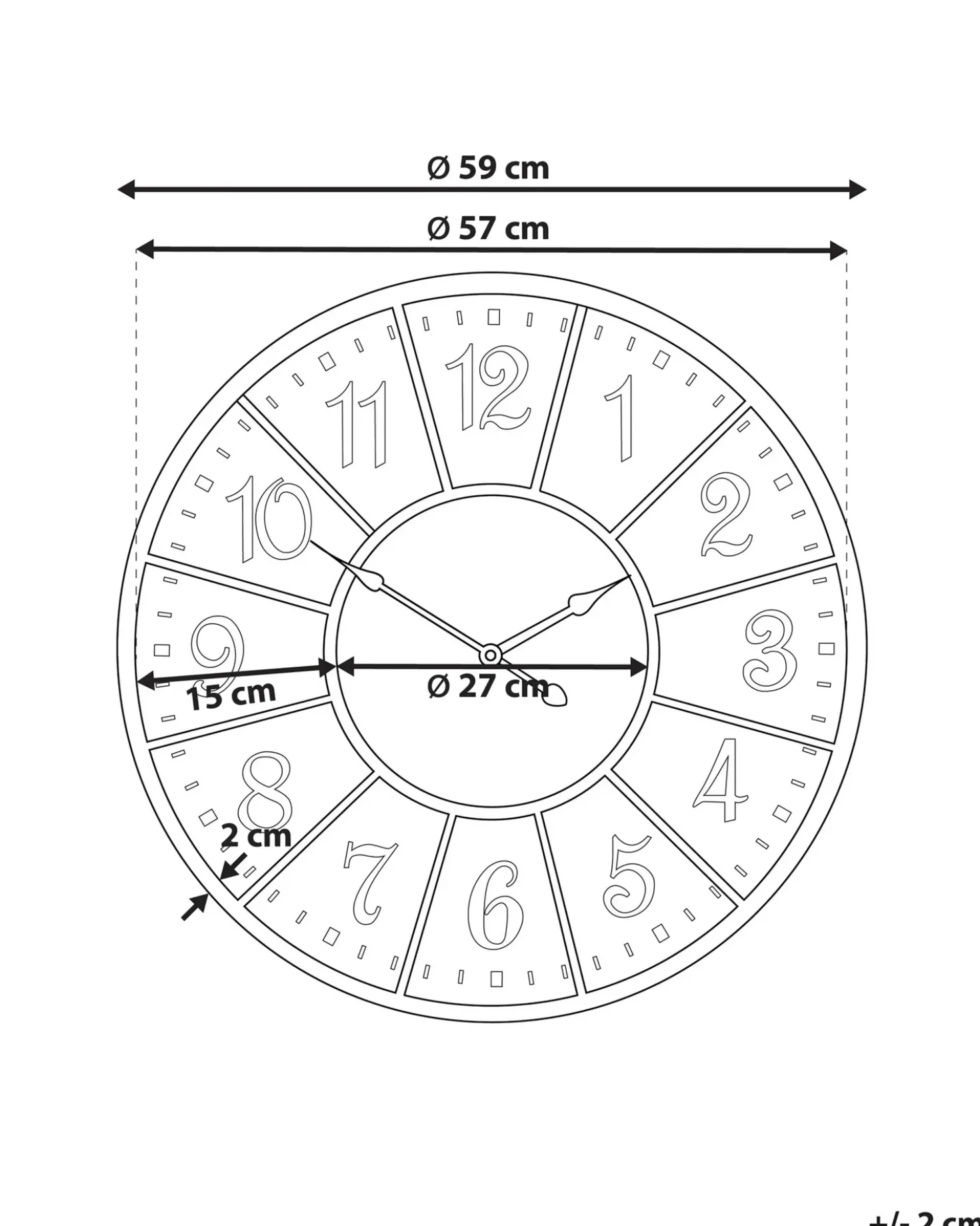 Orologio da parete BOSWIL 59 cm Metallo Multicolore