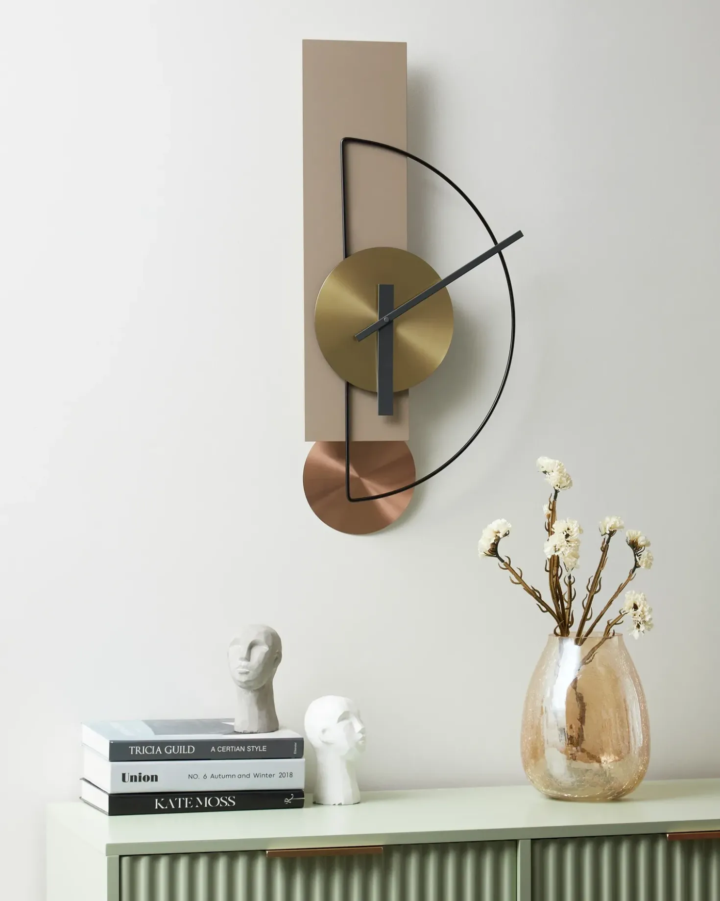 Orologio da parete CEVINS 31 cm Metallo Beige