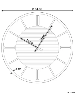 Orologio da parete DAROCA 34 cm Nero