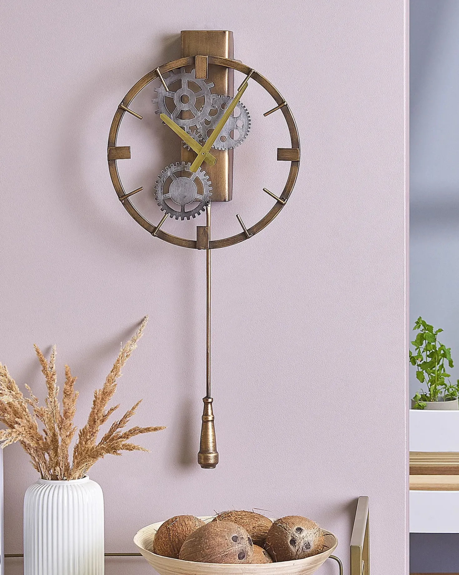 Orologio da parete MARCOTE 30 cm Metallo Oro