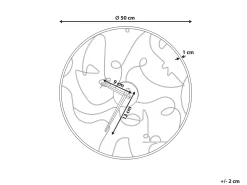 Orologio da parete MENTON 50 cm Metallo Nero