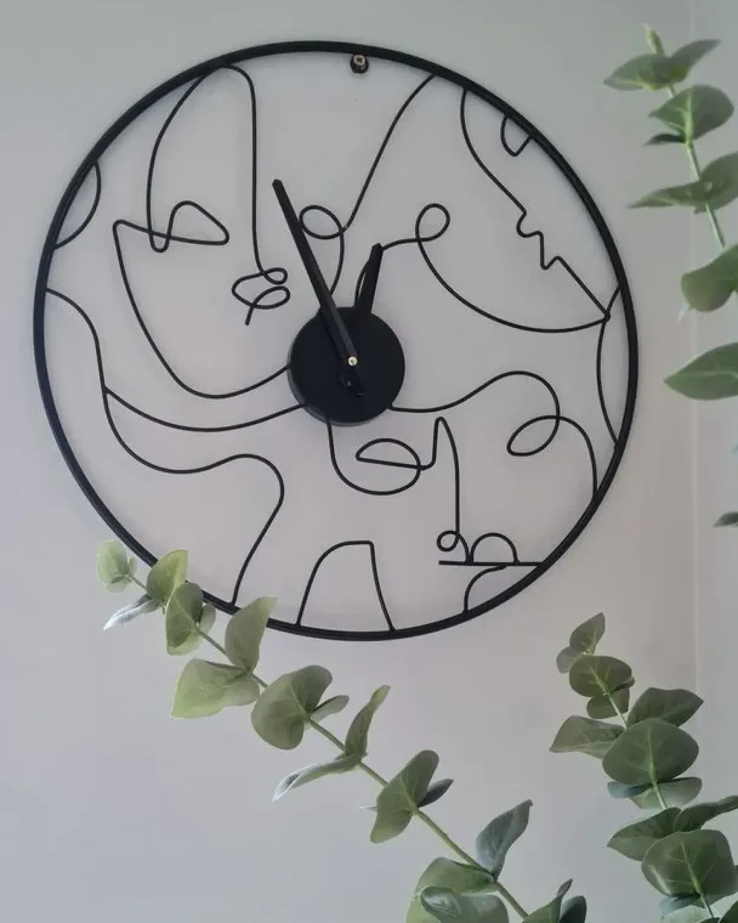 Orologio da parete MENTON 50 cm Metallo Nero