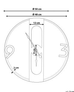 Orologio da parete MULHOUSE 50 cm Marrone