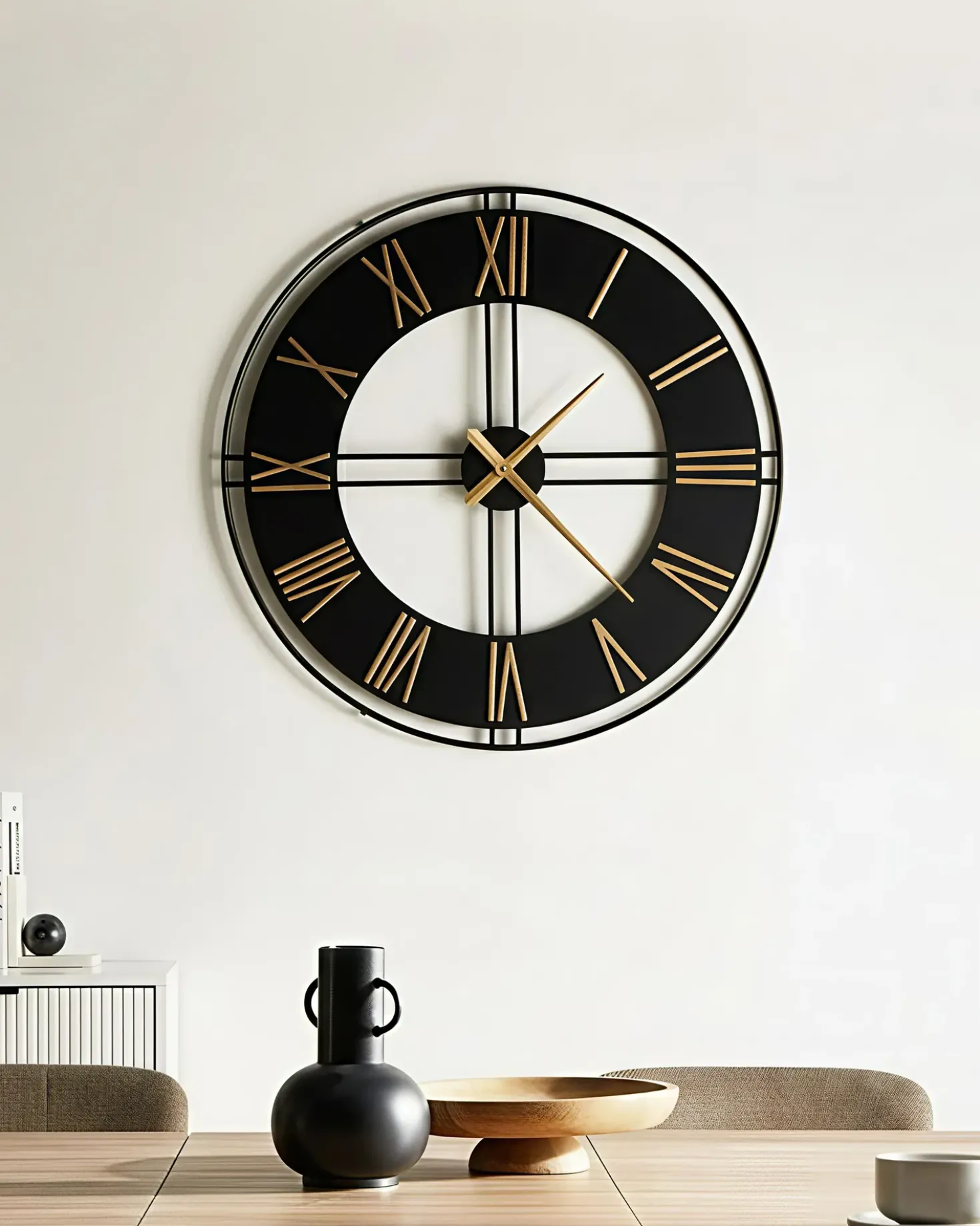 Orologio da parete PERIGNY 80 cm Metallo Nero