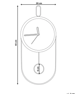 Orologio da parete SIERRE 20 cm Nero