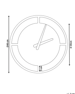 Orologio da parete TRIENT 40 cm Metallo Nero