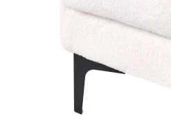 Ottomana ALNES Bouclé Bianco
