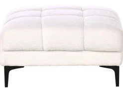 Ottomana ALNES Bouclé Bianco