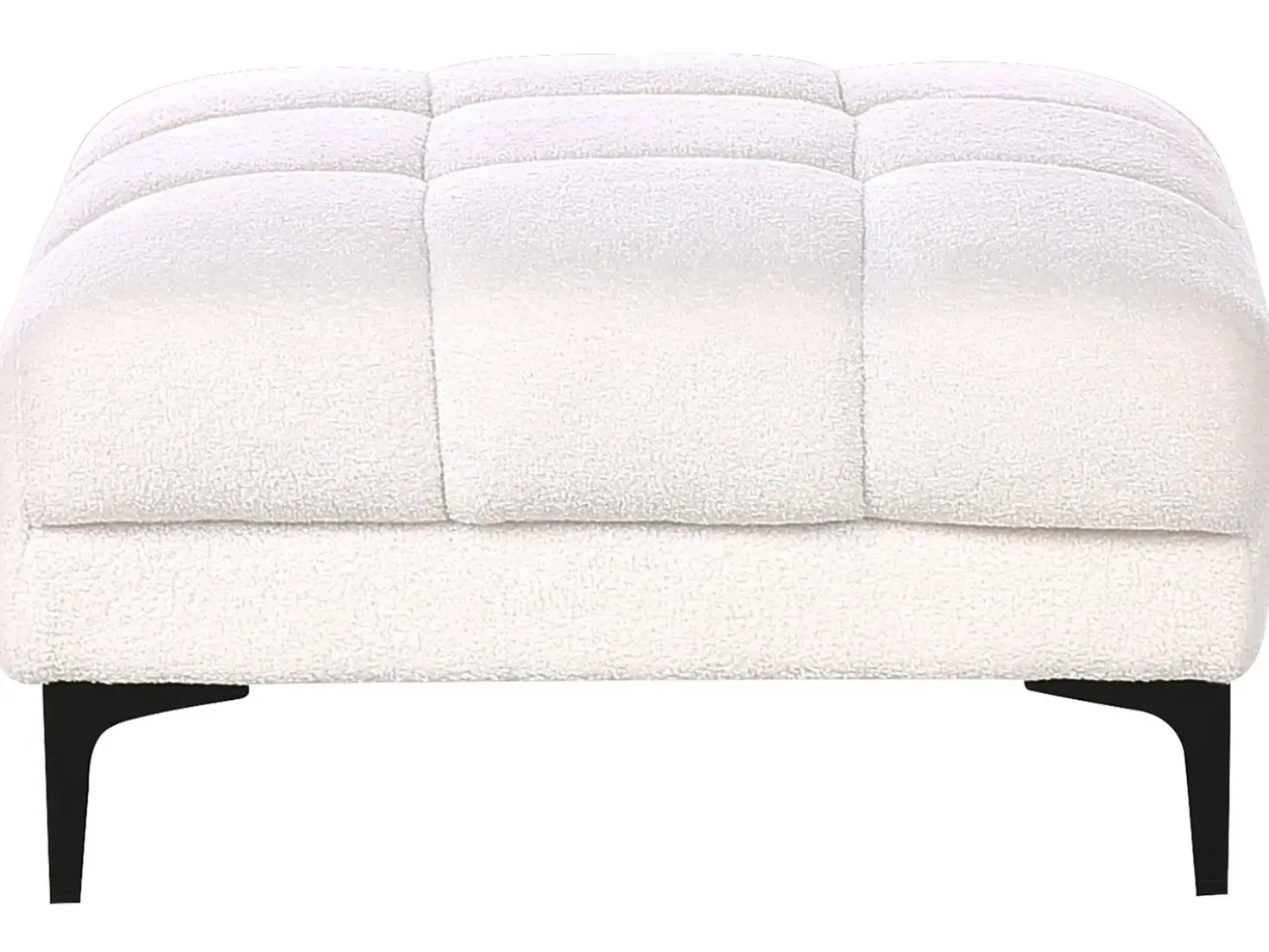 Ottomana ALNES Bouclé Bianco