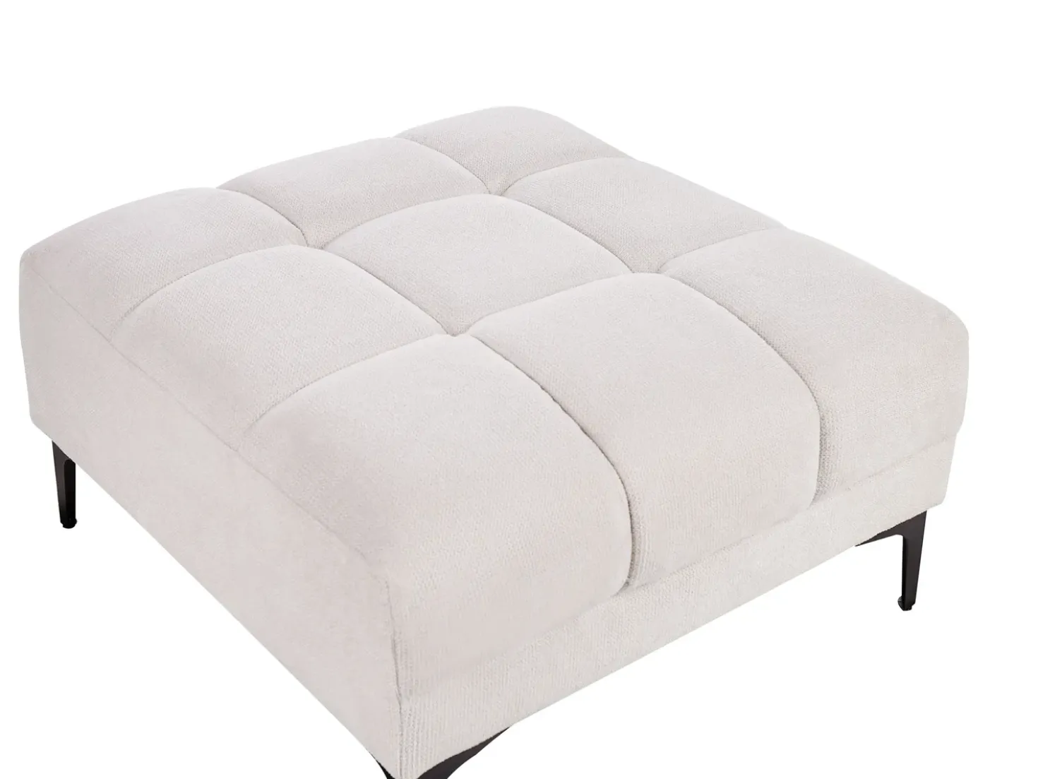 Ottomana ALNES Tessuto Bianco sporco