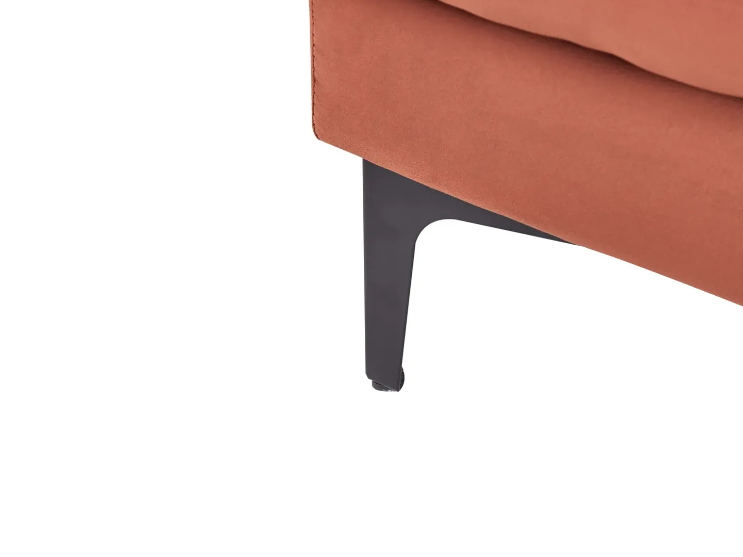 Ottomana ALNES Velluto Rosso chiaro