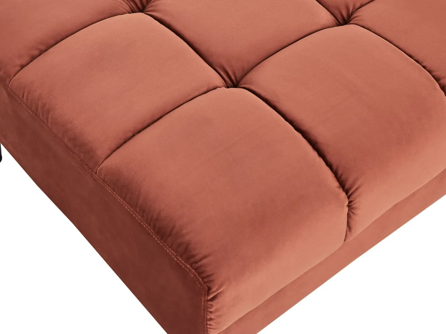 Ottomana ALNES Velluto Rosso chiaro