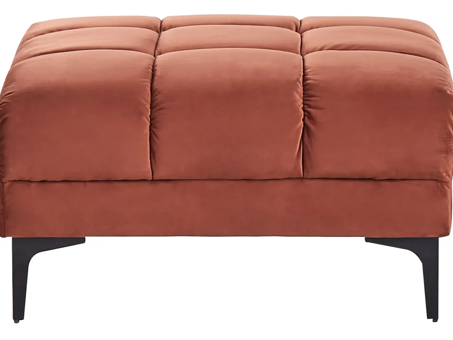 Ottomana ALNES Velluto Rosso chiaro