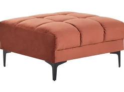 Ottomana ALNES Velluto Rosso chiaro