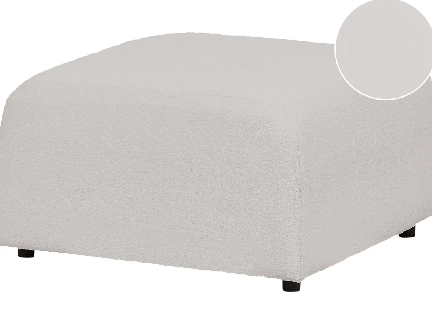Ottomana FALSTERBO Bouclé Grigio chiaro