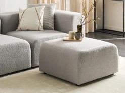 Ottomana FALSTERBO Bouclé Grigio chiaro
